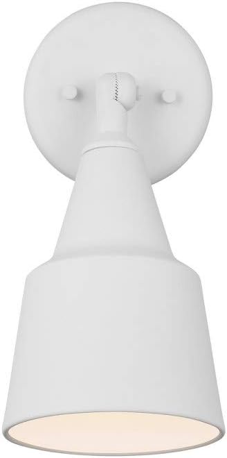 Generation Lighting 8560701-15 Outdoor Flood Light Adjustable Swivel Aluminum Flood Light, 1-Light 120 Watt, 12" H x 6" W, White