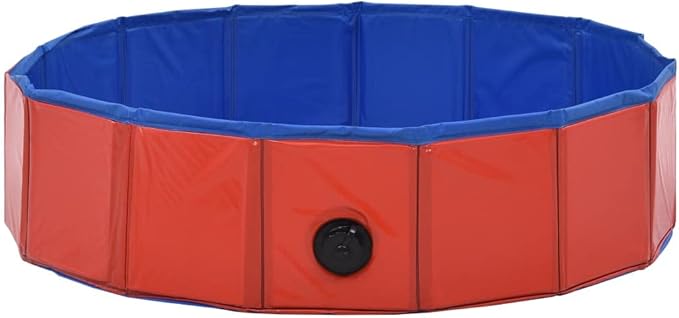 Foldable Dog Swimming Pool, Foldable Pet Swimming Pool, Portable Dog Pool, Bath Pool Collapsible Dog Pet Pool Bathing Tub, 31.5"x7.9" PVC Red