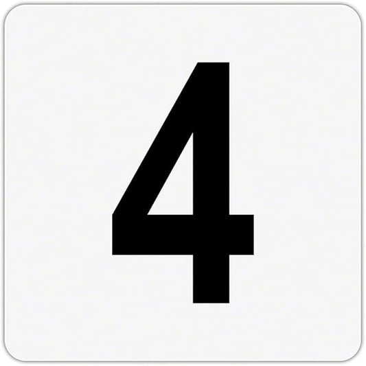 Plastic Overlay - Pool Depth Markers for Pool and Spas - Numeral Numbers # (#4)
