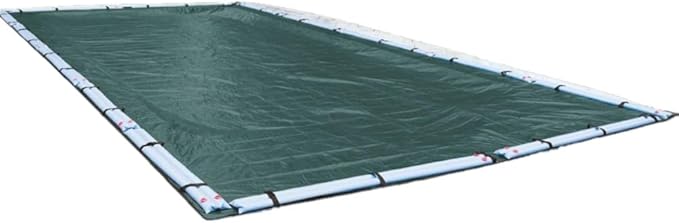 Robelle 20 x 40 ft Commercial Teal Winter Pool Cover for Inground Pools, 5 ft Overlap (25 x 45 ft Cover Size), Solid 12 x 12 Scrim, 3.7 oz/yd2, 18-Year Warranty, Style: 392040R
