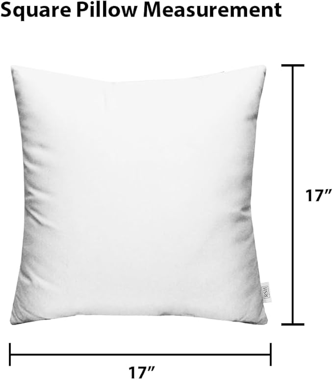 RSH DECOR: Square Throw Pillows Set of 2 | 17” x 17” | All-Weather Spun Fabric | Water and Fade-Resistant | Outdoor Accent Pillows for Patio Furniture | Veranda Blue
