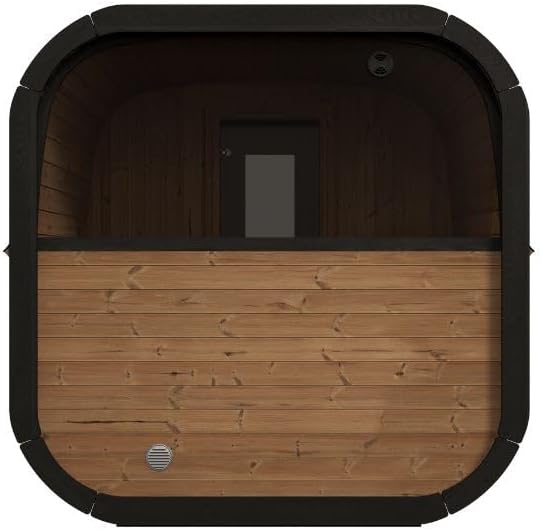 Model CL12GCP, Cube-Series Outdoor Home Sauna Suite Kit, Up to 8 Persons (Sauna Heater and Sauna Stones Included) (HIVE MINI 11 WiFi - Mirror)