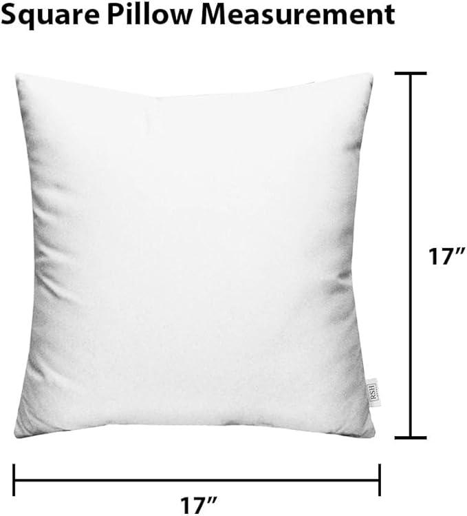 RSH DECOR: Square Throw Pillows Set of 4 | 17” x 17” | All-Weather Spun Fabric | Water and Fade-Resistant | Outdoor Accent Pillows for Patio Furniture | Swaying Palms Aloe