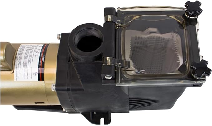Rx Clear Ultimate Niagara 1 HP Pool Pump for Inground Swimming Pools | 56 Frame | 115/230 Volt | 11.4/5.7 Amps | Corrosion Proof | Large See-Through Strainer Cover