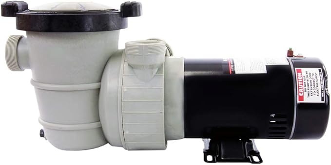 Rx Clear Dorado 1-1/2 HP Dual Port Pump | Above-Ground Swimming Pool Pump | 115V 9 Amps | See-Through Strainer Cover | Energy Efficient | Low Maintenance