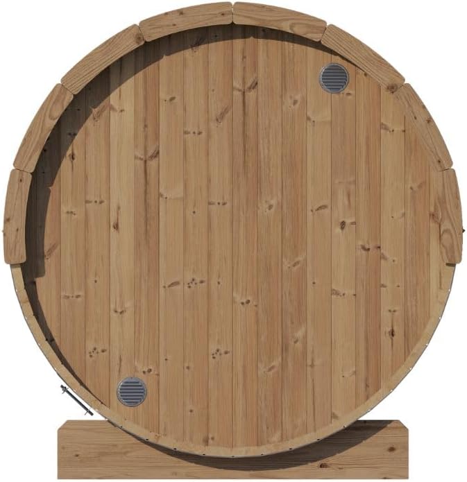 Sauna Barrel, Ergo-Series Backyard Sauna Barrel (Sauna Heater & Sauna Stones Included) (Model E8)