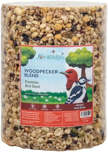 JCs Wildlife Woodpecker Blend Bird Seed Large Cylinder, 5 lb