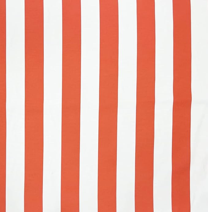 RSH DECOR: Deep Seating Cushion with Pillow Back | 23” x 26” Seat | All-Weather Spun Fabric | Water and Fade-Resistant | Outdoor Chair Cushion Set for Patio Furniture | Coral & White Stripe