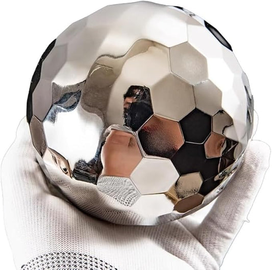 304 Stainless Steel Gazing Ball Sculptures Diamond Ball Decoration Mirror Hollow Decor Ball Reflective Garden Sphere Hollow Metal Ball Ornament Statues Gazing Globe for Home Garden (10 inch)