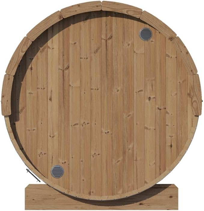 Sauna Barrel, Ergo-Series Backyard Sauna Barrel (Sauna Heater & Sauna Stones Included) (Model E7)