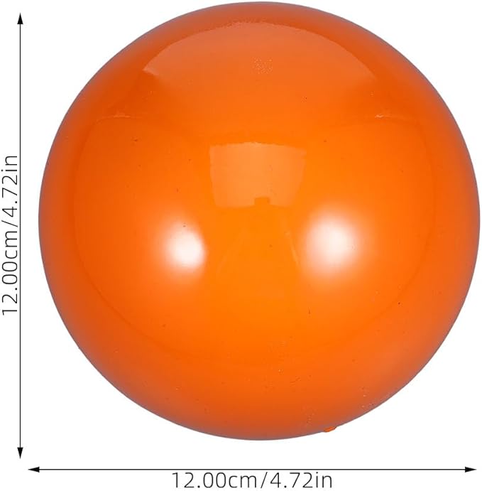 LOGOFUN Stainless Steel Gazing Ball Reflective Garden Ball Garden Yard Mirror Ball Reflective Mirror Ball for Outdoor Decorations - Orange (120mm)