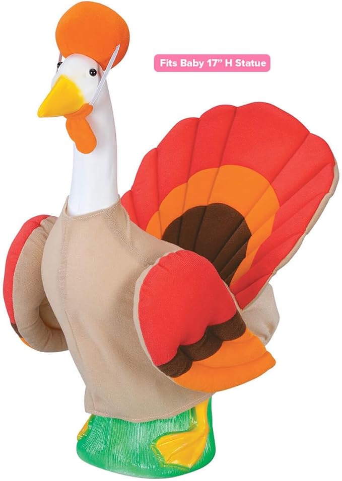 Gaggleville Turkey Baby Goose Outfit, Fits Baby 17" H Statue, by Fox Valley Traders