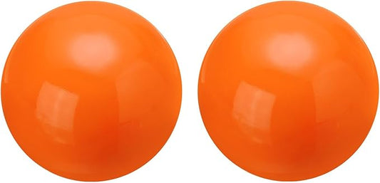 uxcell 2 Pcs Gazing Globe Decor Ball 2.5 Inch 63mm Reflective Garden Sphere Polished Hollow Ball, Seamless Stainless Steel Gazing Ball, Smooth Mirror Globe for Garden Home Decor, Orange