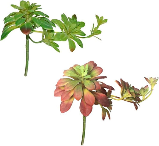 2pcs Artificial Succulent Plants, Realistic Large Fake Succulents, Artificial Hanging Ornaments for Decor