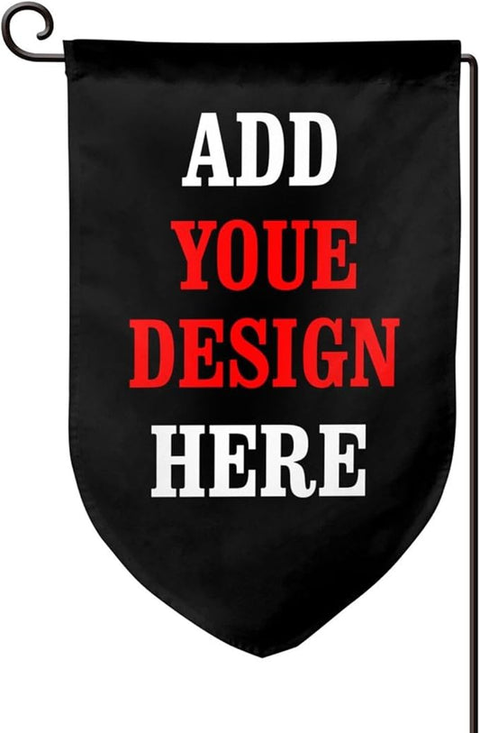 Custom Garden Flag Double Sides Personalized Garden Flags 12.5x18 Inch Customized Picture Logo Text Yard Flag Banner Signs for Outside Lawn Patio Garden Home Decorating Birthday Christmas Gift