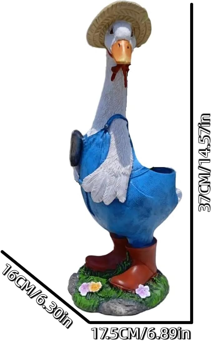 Couple Duck Garden Statue Duck Succulent Plant Flowerpot Goose Flowerpot Indoor and Outdoor Art Decoration Courtyard Terrace Balcony Living Room Office Decoration Festival Gifts