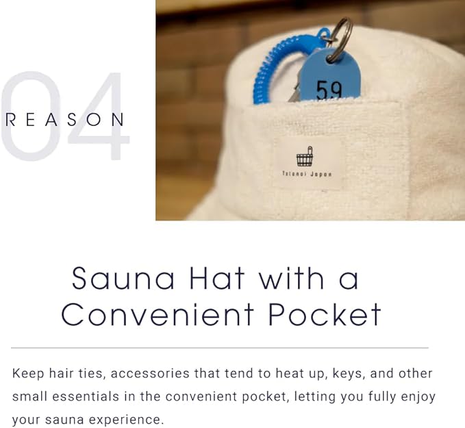 Sauna Hat Towel Japan Brand for Men and Women, Washable Sauna Hat (Navy)