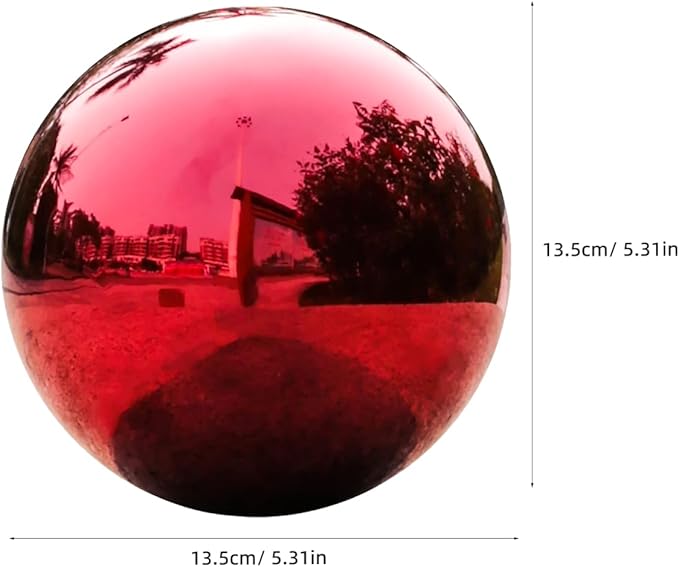 Stainless Steel Garden Gazing Ball 5.3 Inch Mirror Reflective Sphere Polished Decorative Globe for Outdoor Patio Lawn and Yard