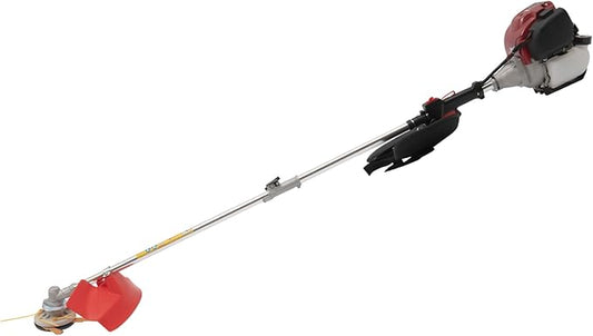 36CC Weed Wacker Eater Gas Powered, 2-Cycle 5.74FT String Trimmer/Edger with Two Blade Heads, Lawn Mower Hedge Trimmer with Rubber Handle & Shoulder Strap