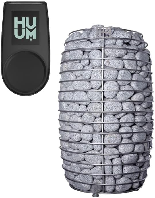 Model CL12GCP, Cube-Series Outdoor Home Sauna Suite Kit, Up to 8 Persons (Sauna Heater and Sauna Stones Included) (HIVE MINI 11 WiFi - Black)