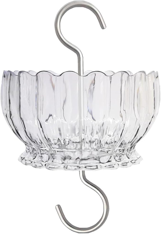 Ant Moat for Hummingbird Feeder - 9 OZ Extra Large Capacity Insect Guard - Daisy (Clear)
