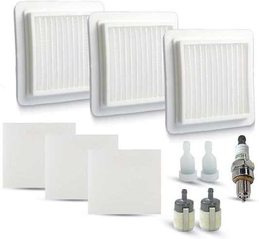 3 Pcs Air Filter With pre-filter For Echo PE-2620 PB-2620 SRM-2620 SRM-2620T SRM-3020 Weed Eater Trimmer A226002030 A226002040
