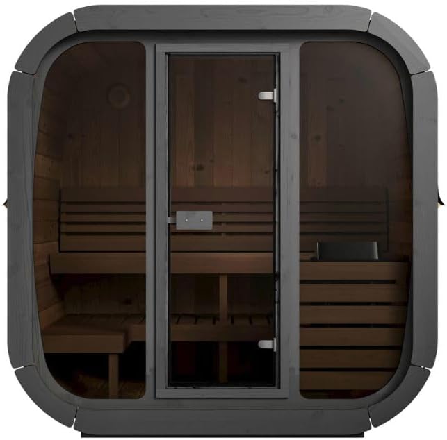 Model CL5G, Cube-Series Outdoor Home Sauna Kit, Up to 4 Persons (Sauna Heater & Sauna Stones Included)