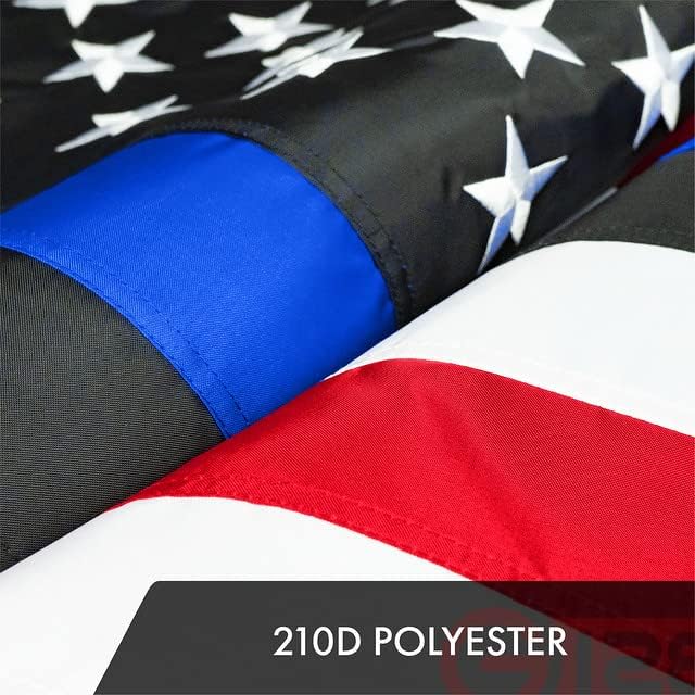 G128 Blue Lives Matter Flag | 2.5x4 Ft | ToughWeave Series Embroidered 210D Polyester | Duty and Honor Flag, Embroidered Design, Indoor/Outdoor, Vibrant Colors, Brass Grommets
