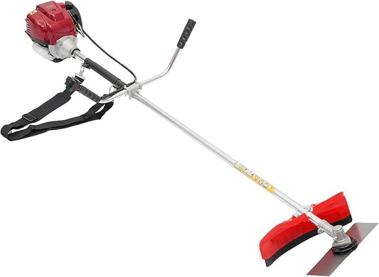 35.8cc 4-Stroke Gas Powered Grass Trimmer/Edger, 12" Weed Wacker Gas Powered, 1050W Manganese Steel Blade, Lawn Mower & Boat Propeller for Yard, Orchard, Fishing Boat