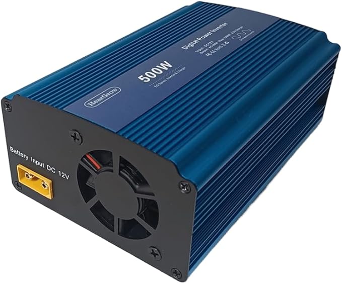 500W Pure Sine Wave Inverter Digital Power Inverter DC 12V to AC 110V, Peak Power1000W, with 2.4A Dual USB+2AC Ports Car Charger Adapter and Cigarette Lighter Plug for RV, Vehicles