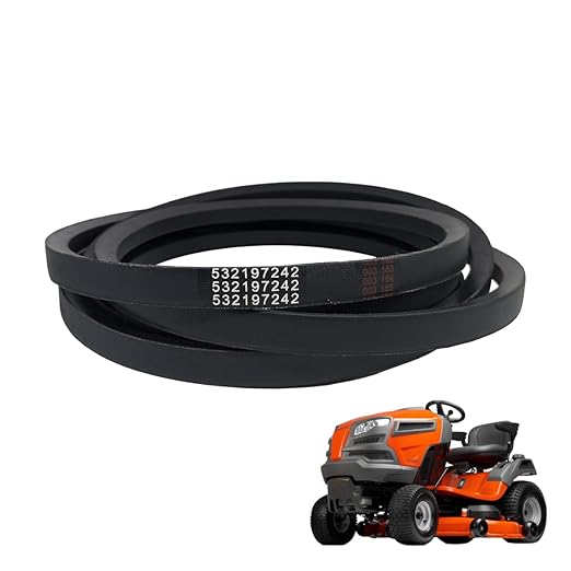 532197242 5/8" W x 138.2" L Mower Deck Belt 48 Inch Replacement Compatible with Husqvarna Poulan Craftsman AYP Jonsered Replace 197242 33154 lt155 z425 z246 yth24v48 48 inch Mower Belt