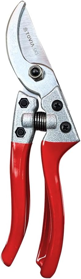 T TOVIA Easy-Cut Bypass Pruning Shears for Gardening– Durable Aluminum hand Pruners with Sharp SK5 Blades, Smart Lock, Ergonomic Grip, Essential Garden Scissors Clippers for 1” Branch Trimming