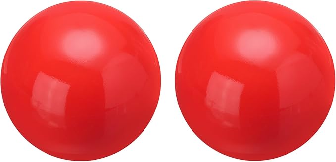 uxcell 2 Pcs Gazing Globe Decor Ball 3.5 Inch 90mm Reflective Garden Sphere Polished Hollow Ball, Seamless Stainless Steel Gazing Ball, Smooth Mirror Globe for Garden Home Decor, Red