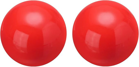 uxcell 2 Pcs Gazing Globe Decor Ball 3.5 Inch 90mm Reflective Garden Sphere Polished Hollow Ball, Seamless Stainless Steel Gazing Ball, Smooth Mirror Globe for Garden Home Decor, Red