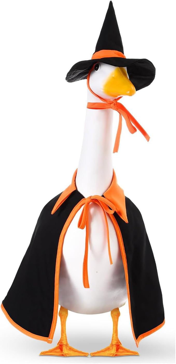YLYGJGL Halloween Porch Goose Costume Set - 23 Inch White Goose Decor, Carnival Easter Party Outdoor Decoration
