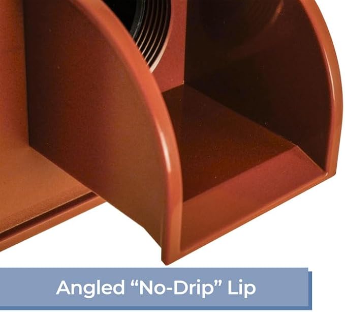 Marcello Square Pool & Fountain Water Feature Spout (Rustic Copper)