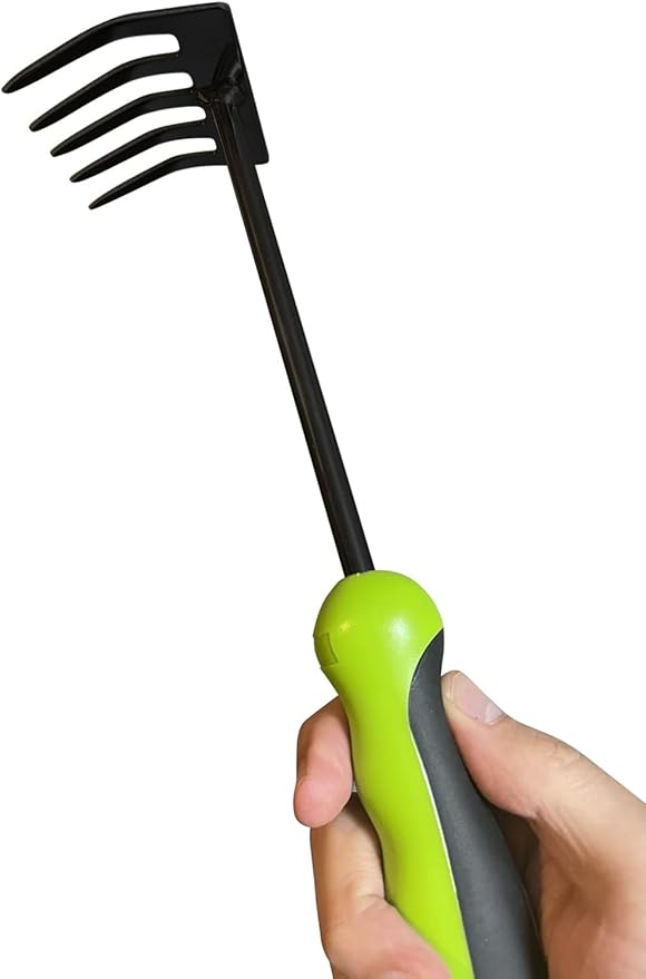 Garden Guru Hand Rake Cultivator Tiller Tool – Strong Carbon Steel for Ultimate Strength - Rust Resistant – Ergonomic Handle – Great for Gardening Cultivating Loosening Weeding Mulching Soil Prep