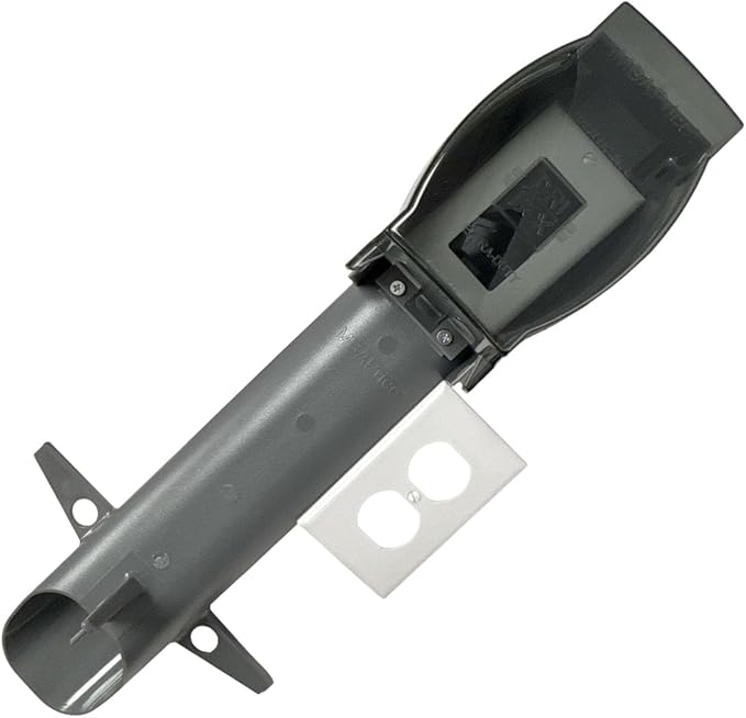 iMBAPrice 19.5" Silver Grey Outdoor Power Post Enclosure 2-Pack, Weatherproof Outlet Stake with Cover, Built-in Stabilizers, Easy Underground Wiring for Garden & Landscape Lighting