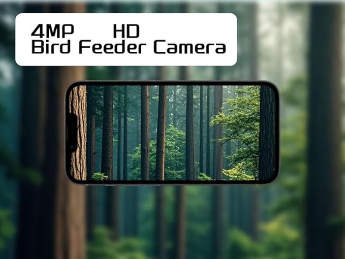 Smart Bird Feeder with Camera Wireless Outdoor, Solar-Powered, Infrared Light captures Movement Trajectory, Smart Bird House with Cam, 2K Live View, Ideal Present for Backyard Birder (Orange)