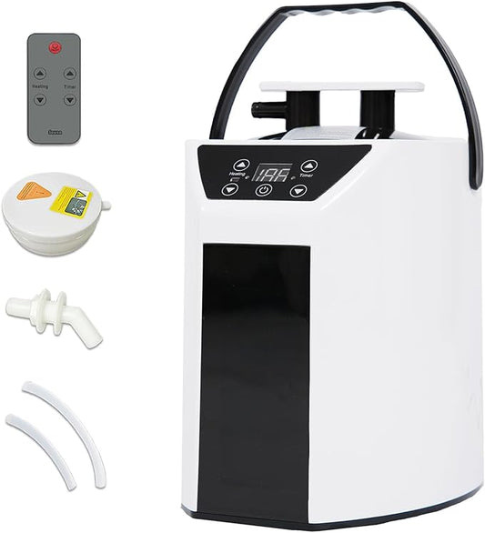 SaunaResearcher 3L Large Capacity Home Sauna Steamer, Portable Sauna Steamer, Sauna Steamer Machine, Lightweight Stainless Steel Pot with Timer & Gear Display for Relaxation, with Remote Control