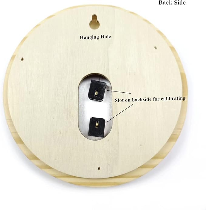 HJJKKH Sauna Thermometer Hygrometer,2 in 1 Indoor Wooden Sauna Fahrenheit Hygrothermograph for Sauna Room Humidity Temperature Measurement,Sauna Accessories (Pine-Round)