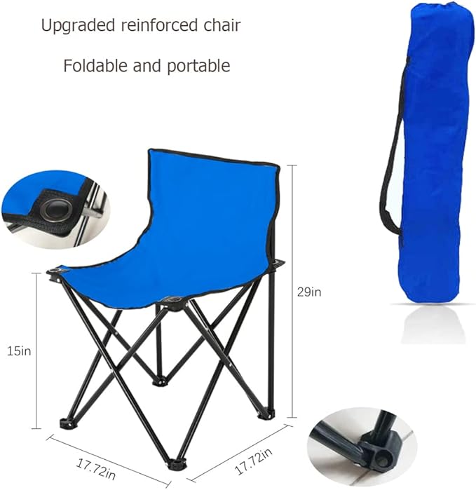 ZONEMEL Portable Sauna Chair, Fast Folding, Ideal for Sauna, Fishing, Lightweight Compact Backpack Chairs, Bule