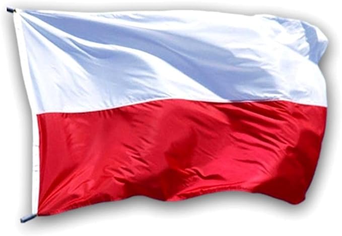 US Flag Factory - 2x3 FT Poland Polish Flag (Sewn Stripes) Outdoor SolarMax Nylon (No Seal) - Premium Quality - 100% Made in America (2x3 FT)
