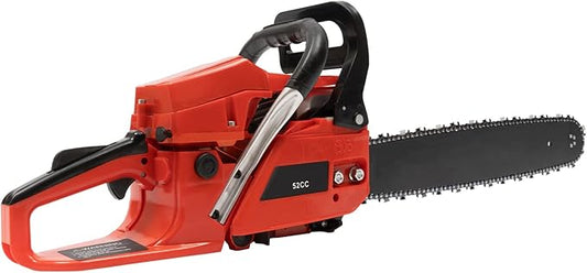 20 Inch Gas Chainsaw 52CC 2.2KW Petrol Chainsaw 2-Stroke Gas Chain Saws, Engine Chain Saw Set Gas Chainsaws for Cutting Wood Outdoor Home Farm Us (Red)