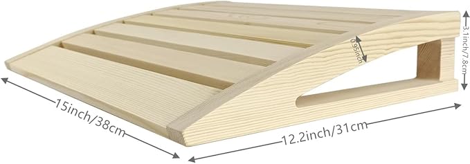 HJJKKH Wooden Sauna Headrest,Sauna Backrest Pillow,Natural Wood Pine Neck Pillow Head Support for Sauna Room Sauna Supplies Accessories (Wood-Style-1)