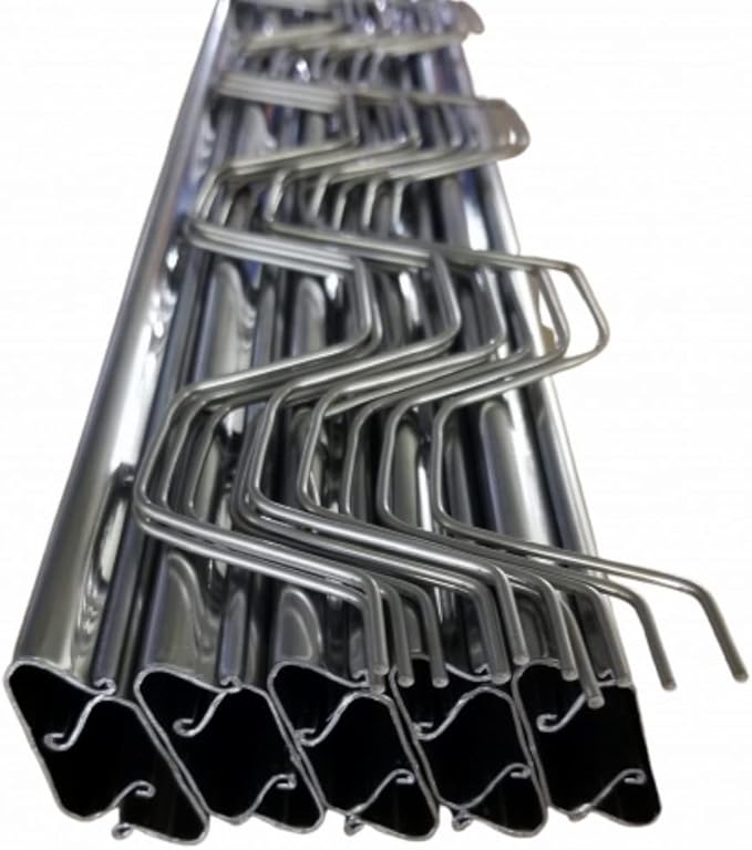 Farm Plastic Supply - Spring Wire & Lock Channel - (25 Pack) - Steel 6.5 ft Spring Lock Track & U-Channel Bundle for Greenhouse Plastic Polyethylene Film or Shade Cloth