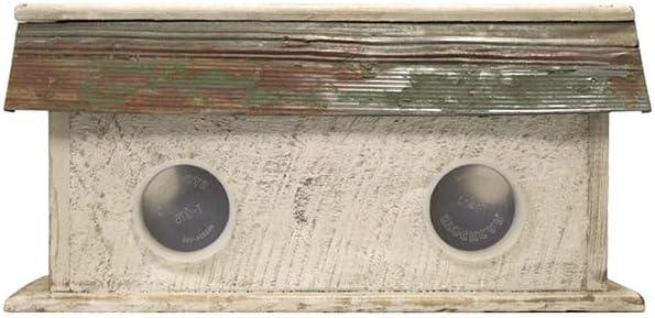 Nature Creations Barn Condo Bird House, White