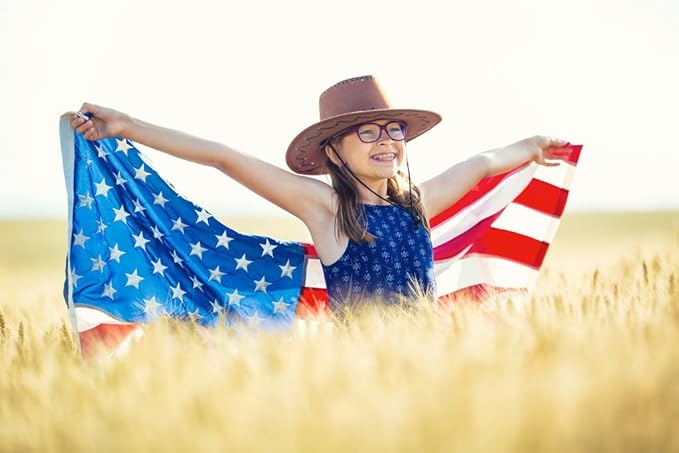 American Flags for Outside 3x5 Ft; American Flags 3x5 Outdoor Heavy Duty. Durable 250D Polyester US flags with Premium Embroidered Stars, Sewn Stripes, Brass Grommets, and Vibrant Colors.