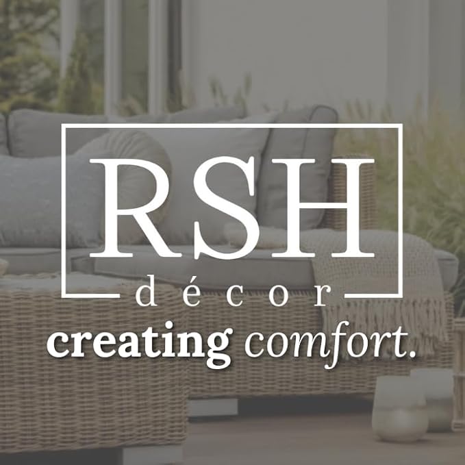 RSH DECOR: 6-Pack Pillow Set, All-Weather Water & Fade-Resistant Fabric, 17" Square, 20"x12" Lumbar 20"x6" Neck Roll Pillows, Outdoor Pillows for Patio Furniture, Black & White Stripe - Made in USA