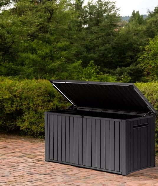 Outdoor Storage Deck Box, 170 Capacity, 27.7L x 57W x 29H inches (Graphite)